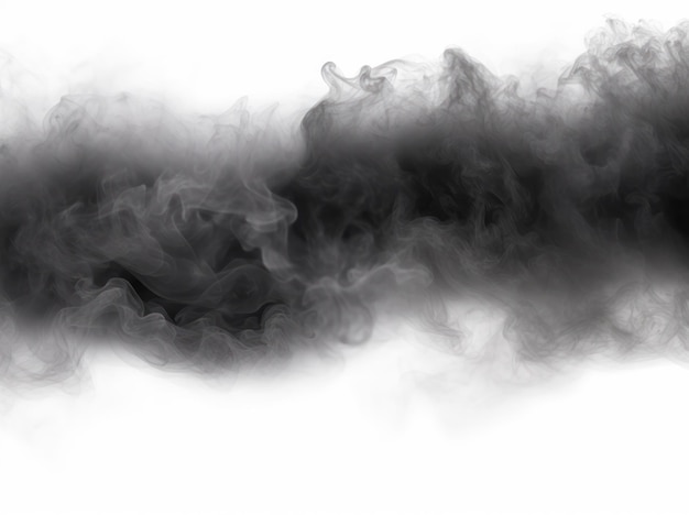 Fondo de vapor de humo humo blanco sobre fondo negro