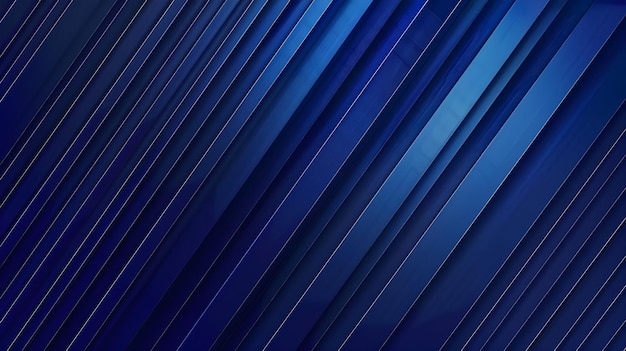 Fondo de vector abstracto dinámico azul marino brillante con líneas diagonales Color clásico de moda