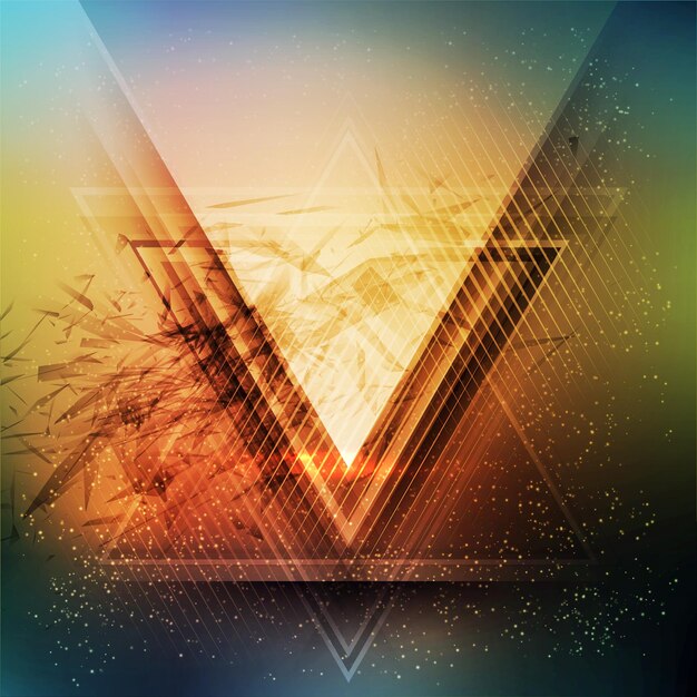 Fondo de vector futuro triángulo abstracto