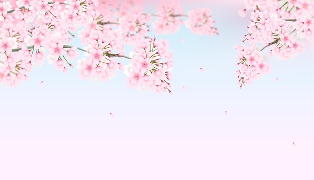 Fondo de vector rosa fantasía sakura