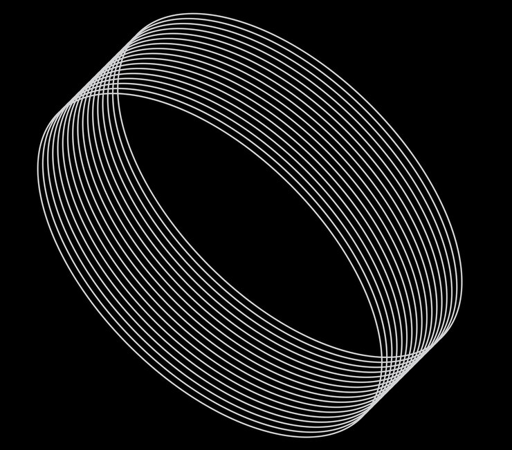 Foto fondo vectorial abstracto con líneas en espiral líneas de ritmo de ondas sonoras dinámicas