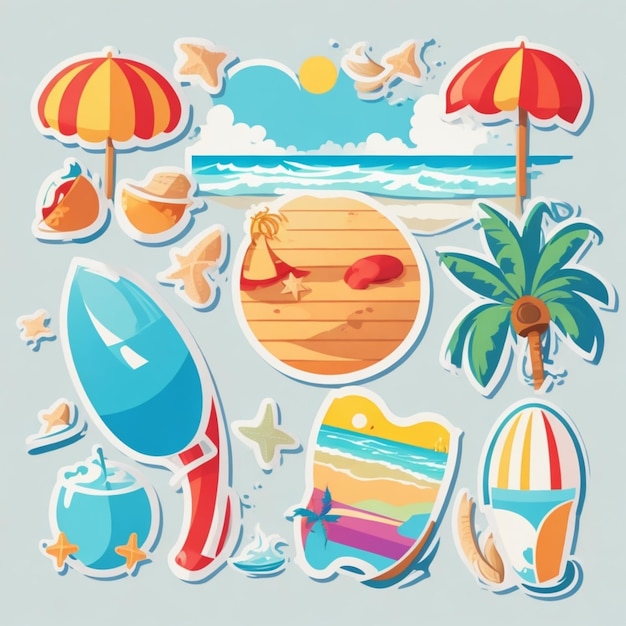 El fondo vectorial de los clips de arte de playa