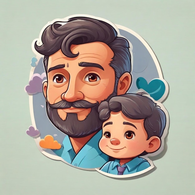 Fondo vectorial de dibujos animados del día del padre