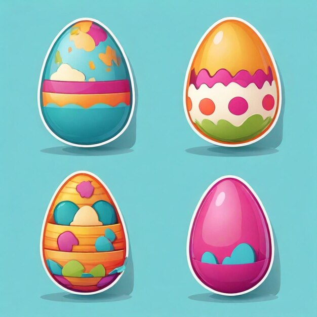 El fondo vectorial de dibujos animados de huevos de Pascua