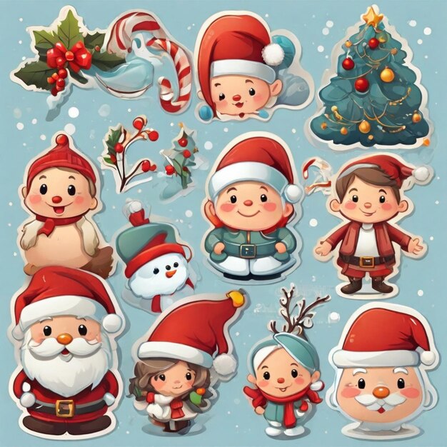 Foto fondo vectorial de dibujos animados de navidad