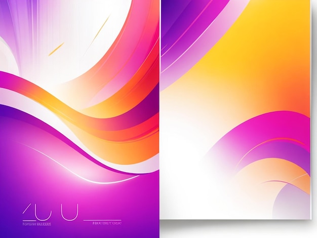 Fondo vectorial de gradiente abstracto para el diseño de portadas de folletos comerciales