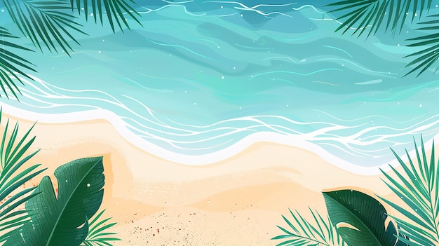 Fondo vectorial de verano con ilustraciones de playa