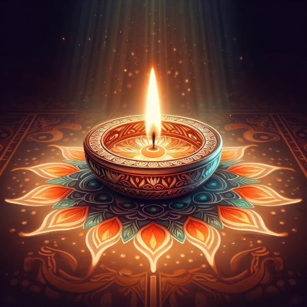 Fondo de velas del festival de Diwali