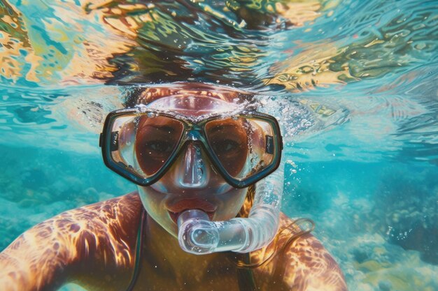 El fondo de verano de buceo