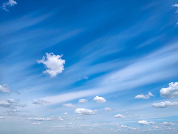 Fondo de verano del cielo azul con nubes