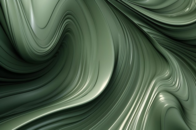 fondo verde abstracto con líneas fluidas brillantes minimalistas