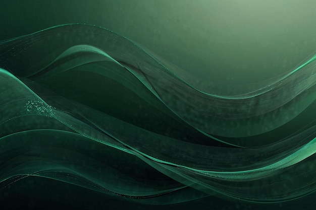 Fondo verde abstracto con olas
