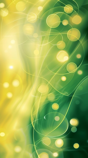 Foto fondo verde y amarillo abstracto con luces