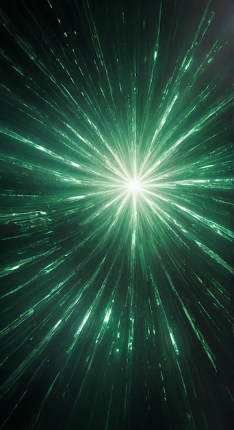 un fondo verde y azul con fuegos artificiales