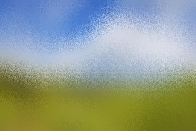 Foto un fondo verde y azul con una superficie de plástico transparente