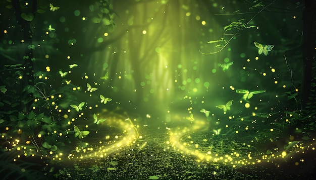un fondo verde con un círculo amarillo en el medio