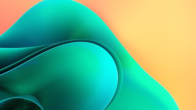 Un fondo verde y naranja con efecto de onda.