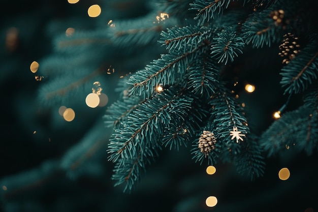 Fondo verde oscuro con el concepto de Navidad