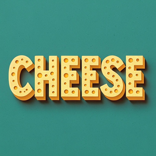 un fondo verde con la palabra queso escrita en amarillo