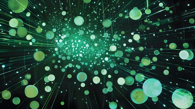 un fondo verde con las palabras brillan en la oscuridad
