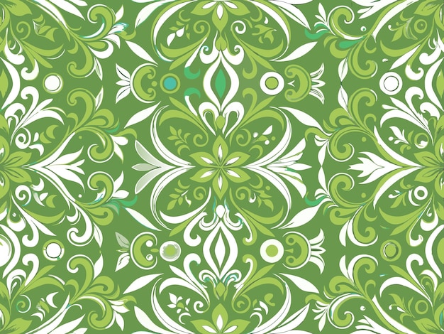 un fondo verde con un patrón de círculos y un fondo verde