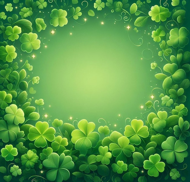 El fondo verde de Shamrock el fondo del día de San Patricio