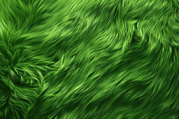 Fondo verde con textura de pelaje largo con lugar para el texto