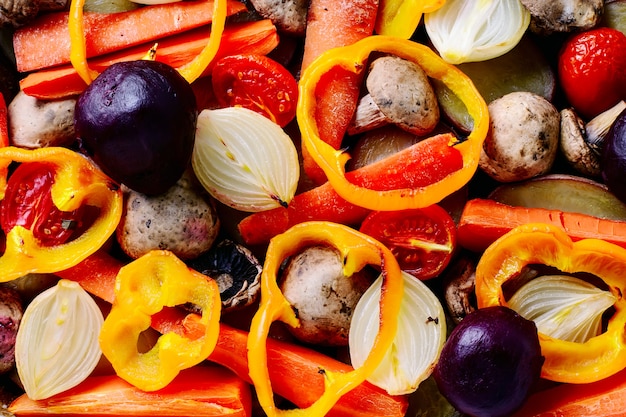 Fondo de verduras al horno