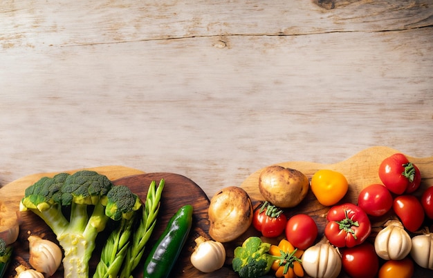 Fondo de verduras frescas