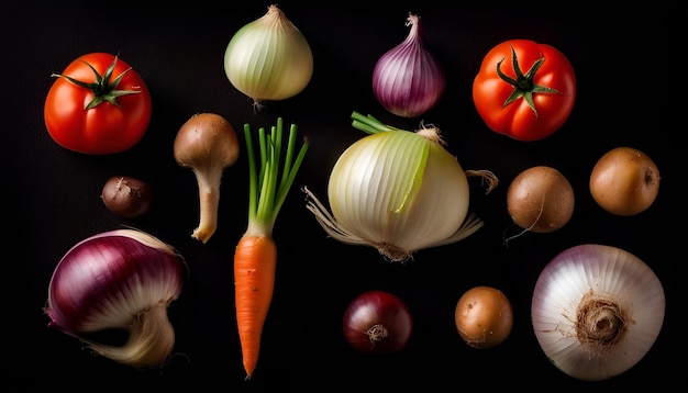 Foto el fondo de las verduras