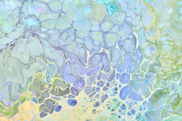 Fondo versicolor abstracto Arte fluido de lujo Salpicaduras de olas y manchas de pinturas de tinta de alcohol acrílico bajo el agua Textura de mármol multicolor