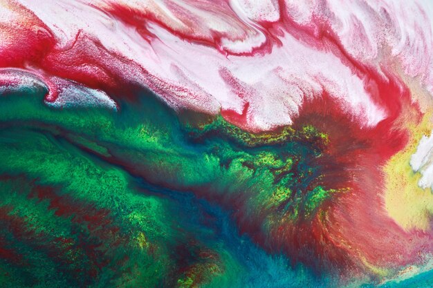 Fondo versicolor abstracto Arte fluido de lujo Salpicaduras de olas y manchas de pinturas de tinta de alcohol acrílico bajo el agua Textura de mármol multicolor