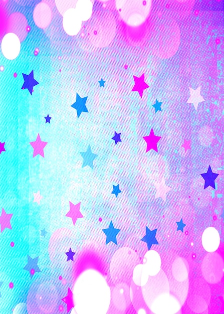 Fondo vertical de bokeh azul rosa para eventos y celebraciones de vacaciones estacionales