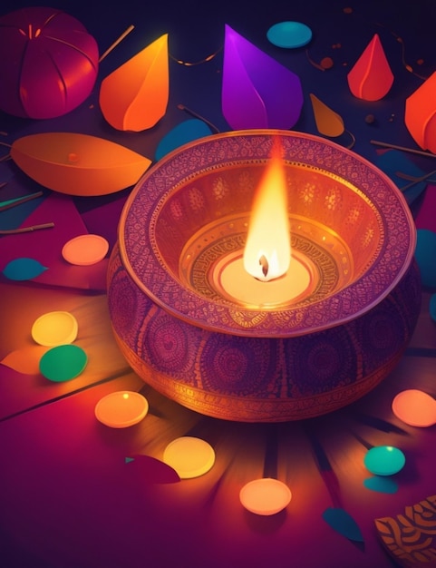 Fondo vibrante de Diwali