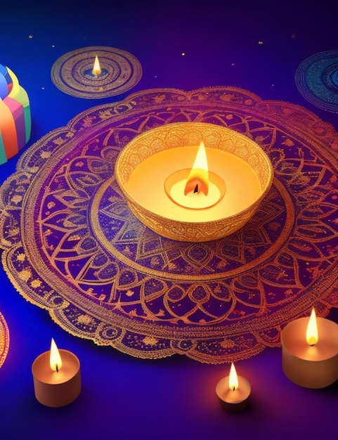 Fondo vibrante de Diwali