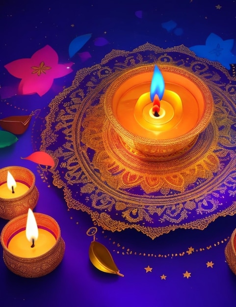 Fondo vibrante de Diwali