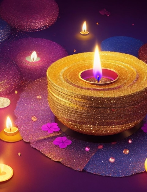 Fondo vibrante de Diwali