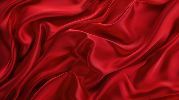 Fondo vibrante de seda roja sin costuras y satén Interior de moda conceptual o diseño de marca