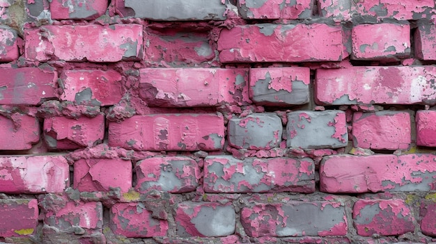 El fondo de una vieja textura de pared de ladrillo rosa