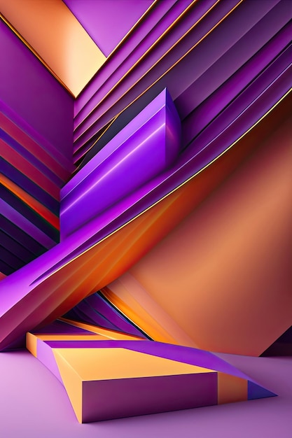 Fondo violeta de diseño abstracto 3D