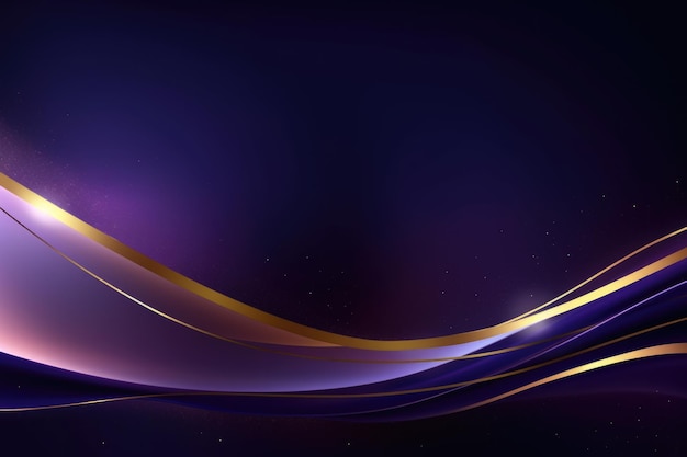 Fondo violeta con onda dorada papel de pared HD plantilla corporativa espacio de copia