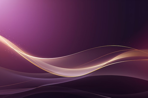 Fondo violeta con onda dorada papel de pared HD plantilla corporativa espacio de copia