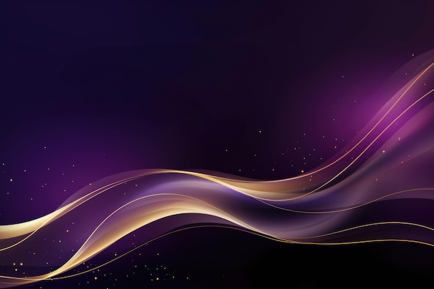 Fondo violeta con onda dorada papel de pared HD plantilla corporativa espacio de copia