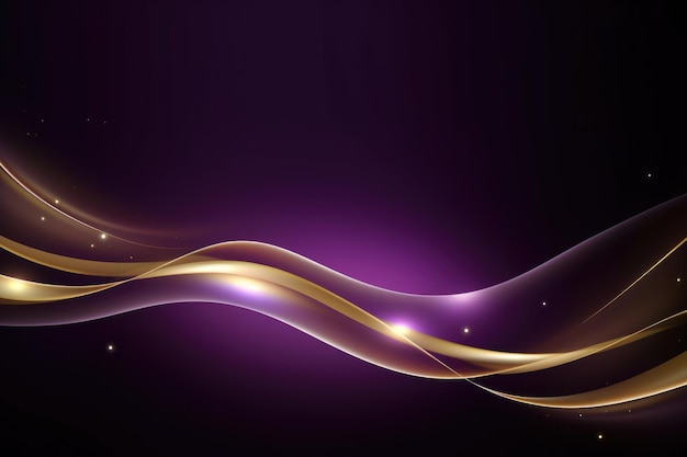 Fondo violeta con onda dorada papel de pared HD plantilla corporativa espacio de copia