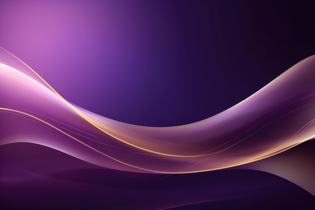 Fondo violeta con onda dorada papel de pared HD plantilla corporativa espacio de copia