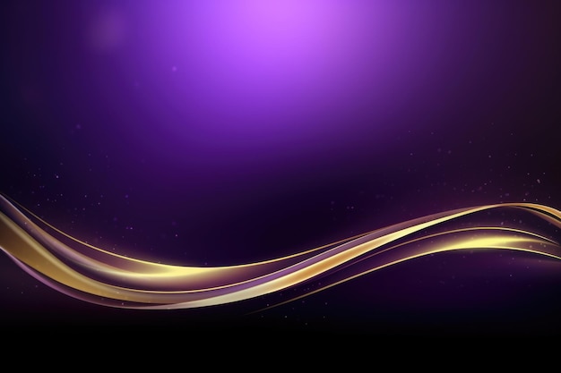 Fondo violeta con onda dorada papel de pared HD plantilla corporativa espacio de copia