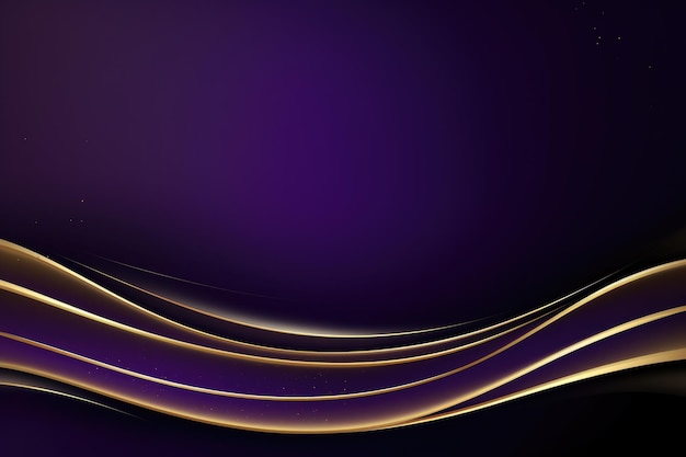 Fondo violeta con onda dorada papel de pared HD plantilla corporativa espacio de copia