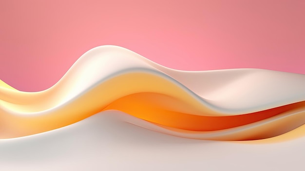Fondo virtual tecnológico abstracto con curvas de gradiente abstracto polvoriento rosa amarillo blanco