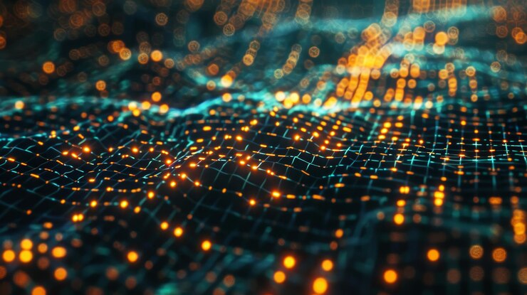 Foto fondo de visualización de datos abstractos para tecnología futura y conceptos innovadores