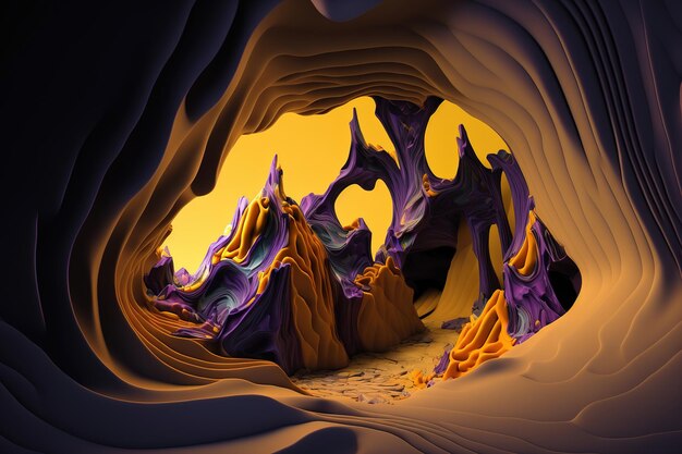 fondo vívido abstracto de la cueva